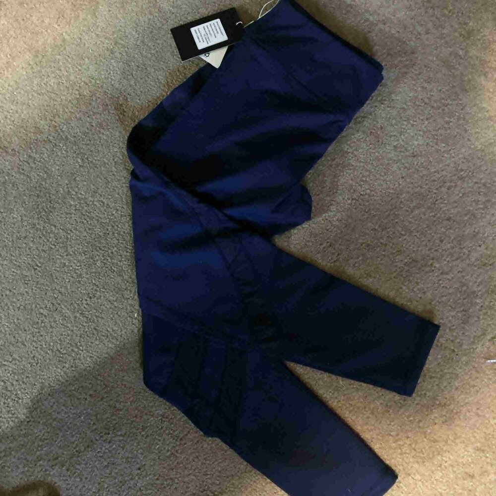 Ongasoft Leggings Blue Yoga Women's High Performance Fabric Mesh Pants Sz XL NEW